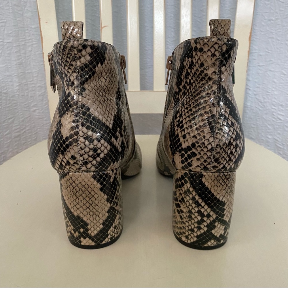 Marc Fisher Retta Zip Bootie Snake Python Print L… - image 4